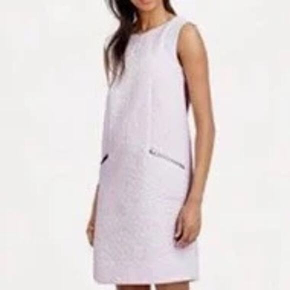 J. Crew Dresses & Skirts - J. Crew Jacquard Shift Dress Lavender Purple Sleeveless Crew Neck Women Medium